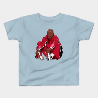 Michael Jordan Warmups Sketch Kids T-Shirt